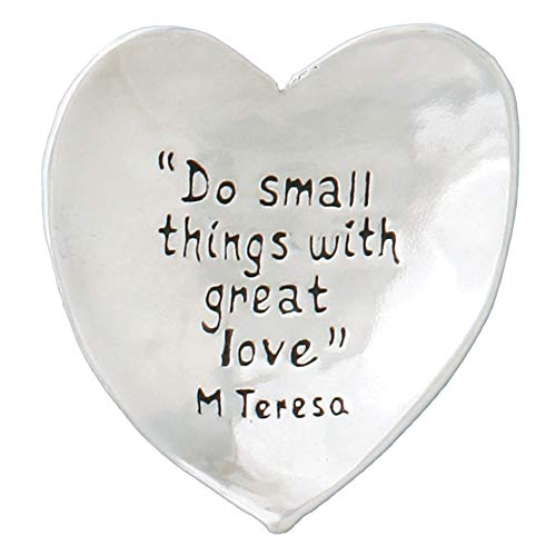 Basic Spirit "Do Small Things Pewter Trinket Dish Ring Bowl Mother Teresa Gift Box