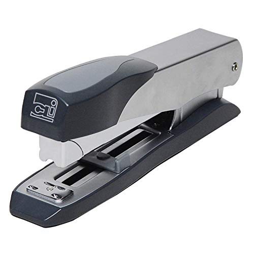 Charles Leonard Executive Metal Stapler, Rotates to Open, High Capacity Up To 50 Sheets, Uses Standard or 5/16 Inch Staples, Gray (82415)
