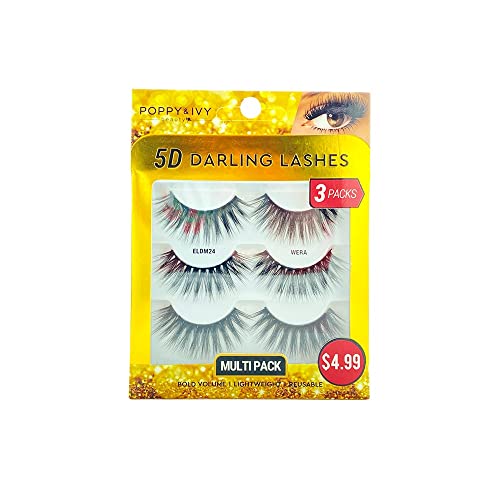 Absolute New York Poppy & Ivy 5D Darling Lashes - 3 Pairs (Wera)