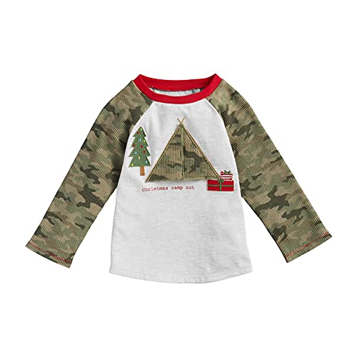 Mud Pie Camo Christmas Long Sleeve Tee, large