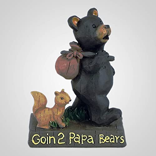 Lipco Goin 2 Papa Bears Figurine, 4-inch Height, Polyresin