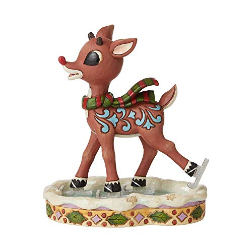 Enesco Rudolph Traditions by Jim Shore Rudolph Ice Skating Figurine