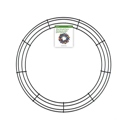 FloraCraft SimpleStyle 18 inch Wire Wreath, Green, 13 Gauge