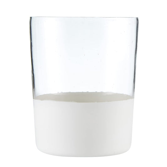 47th & Main Glass Decorative Vase, 5" Tall, Matte White Base