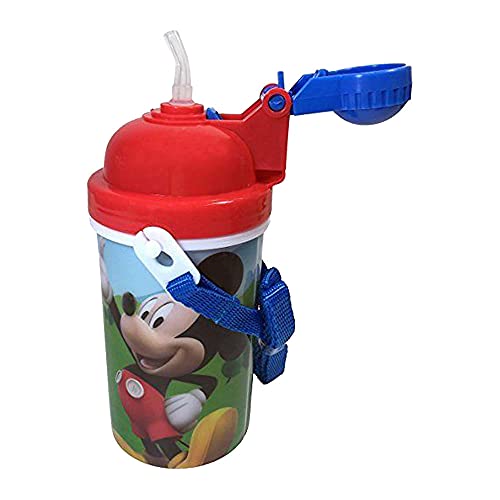 UPD MM Mickey Mouse Water Bottle 12oz Popup Lid & Shoulder Strap