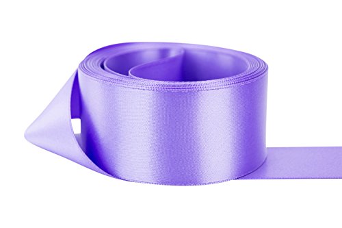 Ribbon Bazaar Double Faced Satin 1/8 inch Delphinium 50 Yards 100% Polyester Ribbon