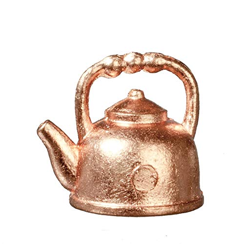 Aztec Imports Dollhouse Copper Kettle Miniature Teapot 1:12 Scale Metal Kitchen Accessory