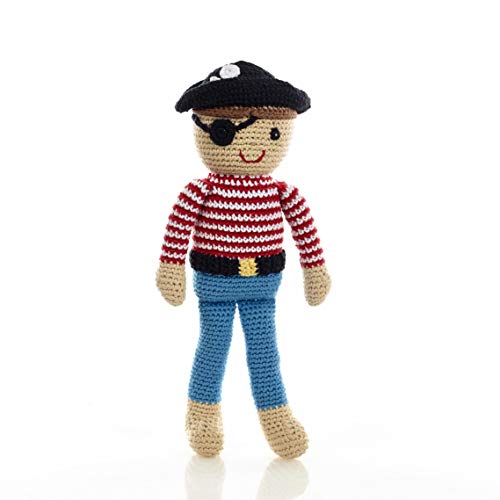 Pebble | Handmade Pirate‚Äö√Ñ√ÆRed | Crochet | Fair Trade | Pretend | Imaginative Play | Beach | Machine Washable