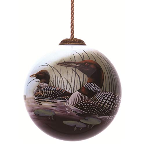 Inner Beauty Bent Brush Art Ornament-Hiding Place/Loons (3" Round)