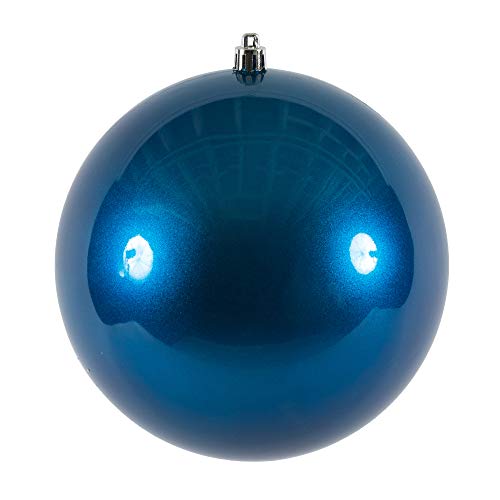 Vickerman 8" Blue Candy Ball Ornament
