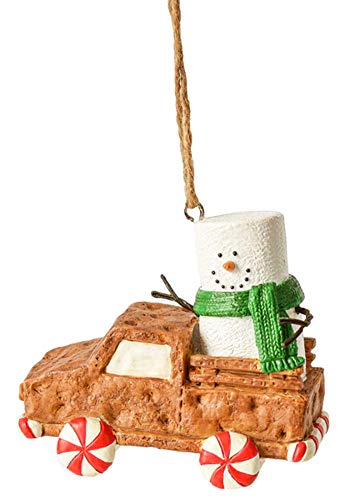Ganz MX179707 S'Mores Graham Cracker Truck Decorative Hanging Ornament, 3 Inches Height, Multicolor