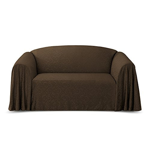 Belle Maison Stylemaster Brianna Jacquard Furniture Throw, Love Seat, Caf‚àö¬©