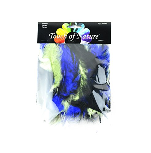 Midwest Design Touch of Nature 37104 Turkey Feathers Fluffy Spearmint Mix (Pack of 1), 7 g, Blue