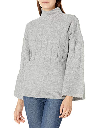 Mud Pie  Eve Cable Knit Sweater (Large),Gray