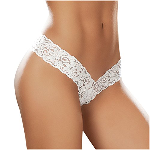 Mapale Sexy Lace Thong, XL, White