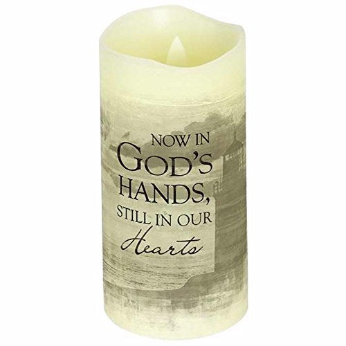 Carson Home Accent Candle - Flameless - Premier Flicker - Gods Hands w/Timer - Vanilla (6" x 3")