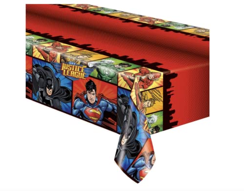 Unique Industries Unique Justice League Plastic Tablecloth, 84" x 54"