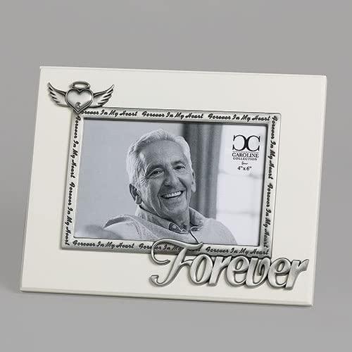 Roman Caroline Collection Memorial Tabletop Frame, Holds 4 x 6 inches Photo (Forever, 7-inch Height)