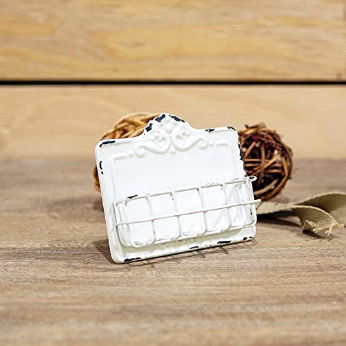 VIP Vintage Style Antique White Business Card Holder