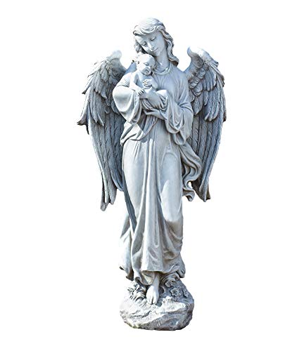 Roman 25.5" H ANGEL HOLDING BABY STAT