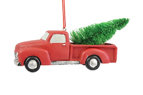 Ganz Midwest CBK 4 Inch Pickup Truck With Tree Ornament