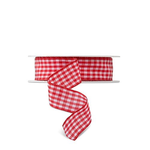 Park Hill Collection Gingham Check Ribbon, 22-Yards, Party Decoration