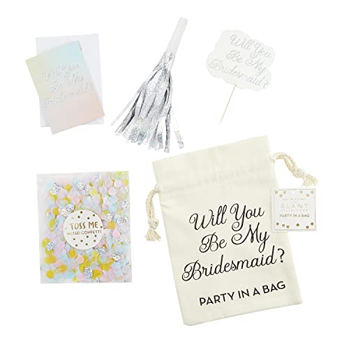 Creative Brands Slant Collections Wedding Party in a Bag, 5-Pieces, Will You Be My Bridesmaid