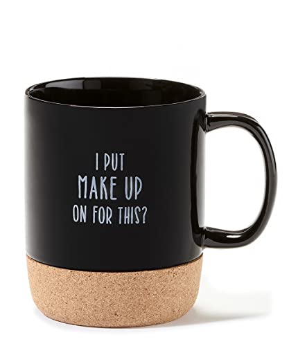 Giftcraft 093869 Some Like It Hot Coffee Mug with Cork Coaster Bottom, 3.9-inch Height, Ceramic