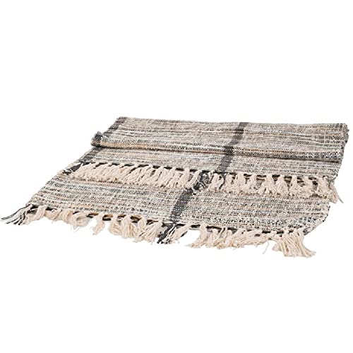 Blossom Bucket Throw Table Cover Slub Striped , 60-inch Length