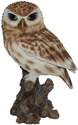 Hi Line Brown Owl On Stump - Small Statue