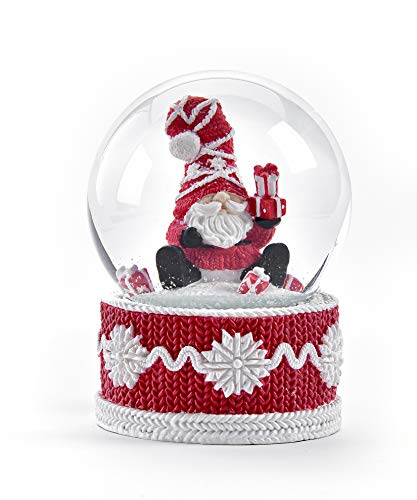 Giftcraft 663528 Santa Gnome Water Globe, 5.38-inch High