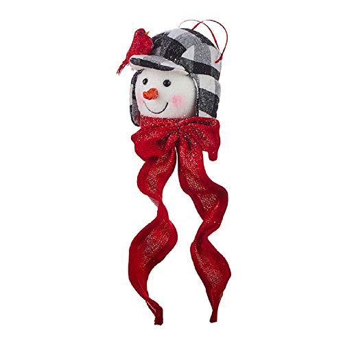 Raz 4016266 Christmas Catalog Snowman Head Ornament, 7-inch Height, Styrofoam