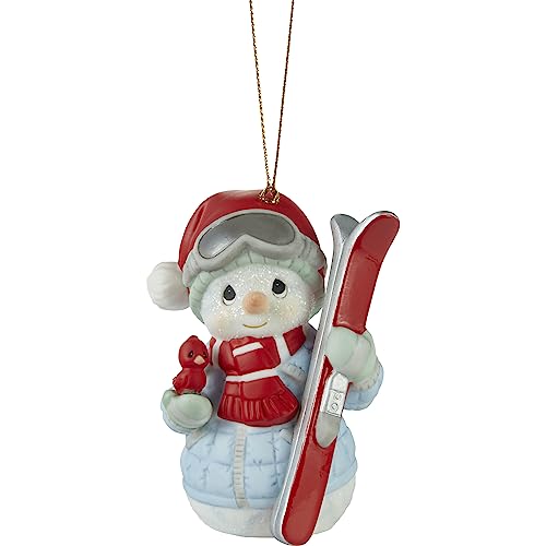 Precious Moments 231016 ‚ÄòTis The Ski-Son to Be Jolly Annual Snowman Bisque Porcelain Ornament
