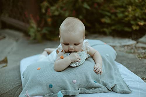 Pebble Little Bird Rattle-Teal | Handmade Knit Toy | Toddler or Baby Gift | Fair Trade | Machine Washable | CE Certified