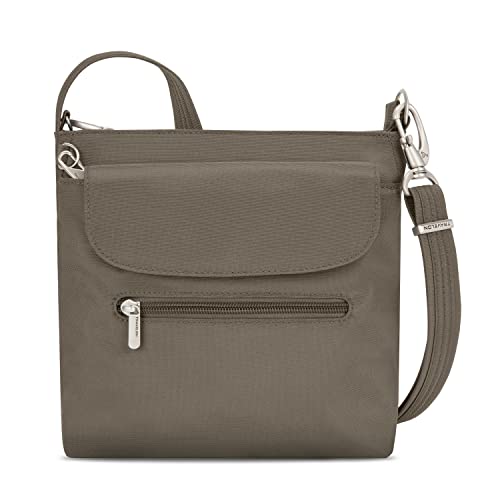 Travelon Women's Anti-theft Classic Mini Shoulder Bag Sling Tote, Nutmeg