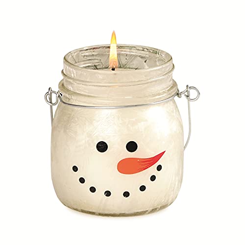 Crossroads 208-20187 Twisted Peppermint Snowman Head Candle, 8 oz