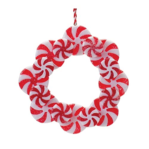 Melrose 86476 Candy Wreath Ornament, 5-inch Diameter, Glass