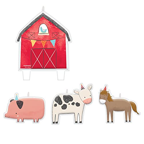 amscan Barnyard Buddies Birthday Candle Set - 4 pc