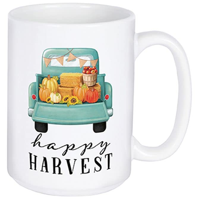 Carson Home Happy Harvest Boxed Mug, 5.25-inch Length, 15 oz., Ceramic