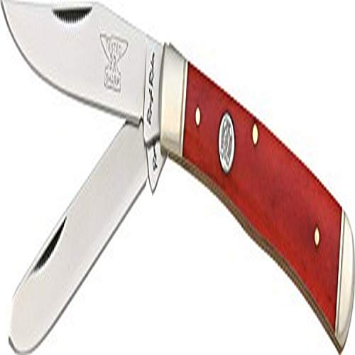 Blue Ridge Knives Rough Ryder Trapper Red Smooth Bone