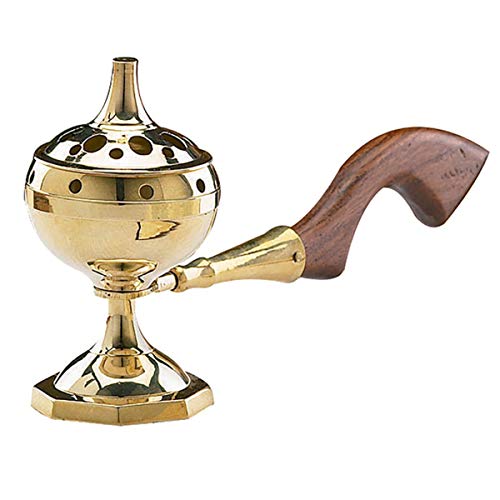 Christian Brands Sudbury Brass Long Handled Incense Burner, 7 1/2 Inch