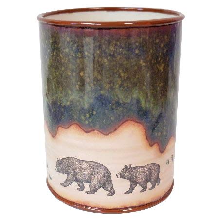 De Leon Collections Bear Country Wastebasket
