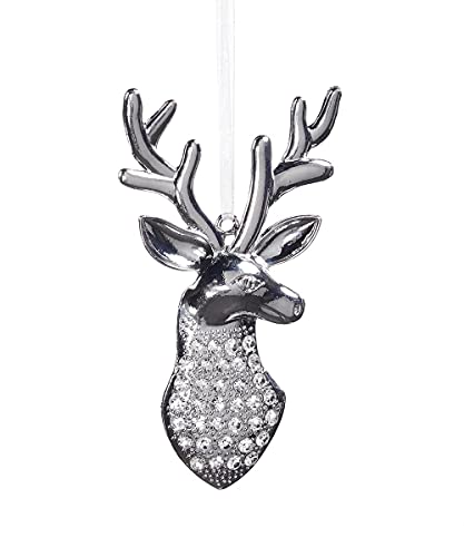 Giftcraft 665803 Christmas Crystal Reindeer Ornament, 4.7-inch Height