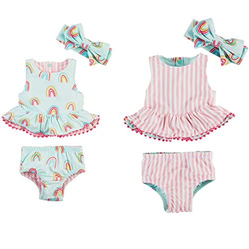 Mud Pie Rainbow and Stripe Girl&