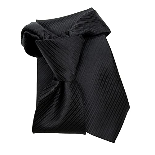 GoTie Black Tie - Stain and Wrinkle Resistant Tie Fabric - Pretied Adjustable Ties for Men - Fits Short or Tall Men - Ties Ready to Wear in Seconds - Handmade Black Tie Men - (Black)