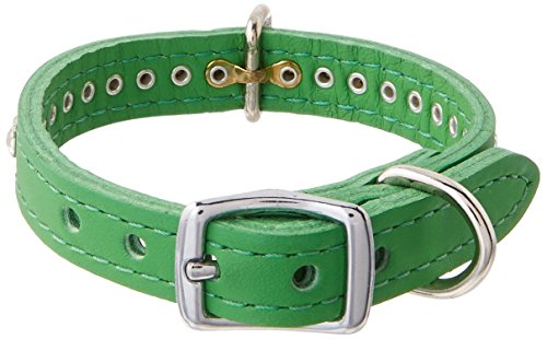 OmniPet Signature Leather Crystal and Leather Dog Collar, 12", Emerald