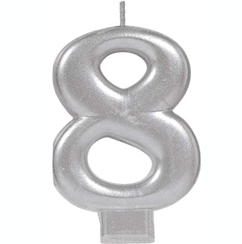 Amscan Numeral Metallic Candle 