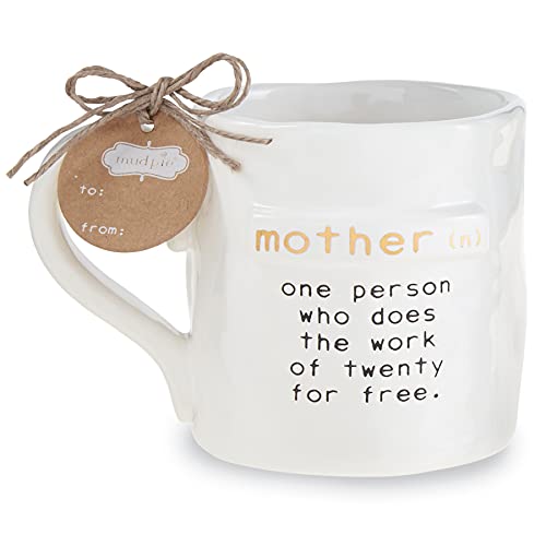 Mud Pie Funny Mom Definition Mug, 12 oz, Dolomite