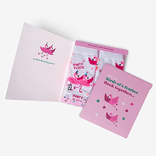 InStitches BooSocki Party Flock Crew Sock Expression and Card Combo Greeting Card