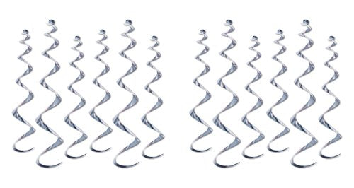 Beistle Silver Twirly whirlys